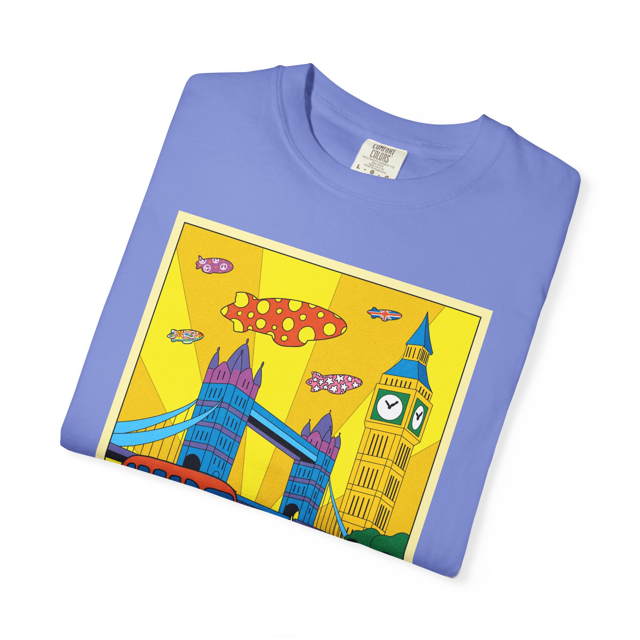 Poster Series, LONDON | Unisex Garment-Dyed T-shirt - Image 7