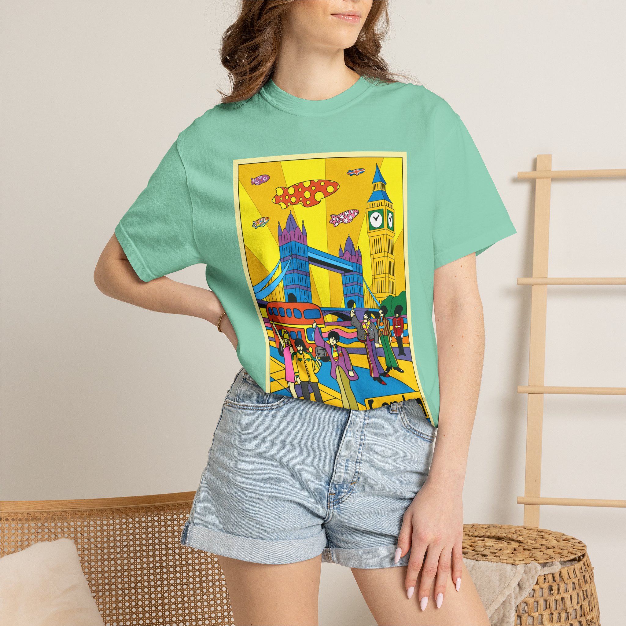 Poster Series, LONDON | Unisex Garment-Dyed T-shirt - Image 4