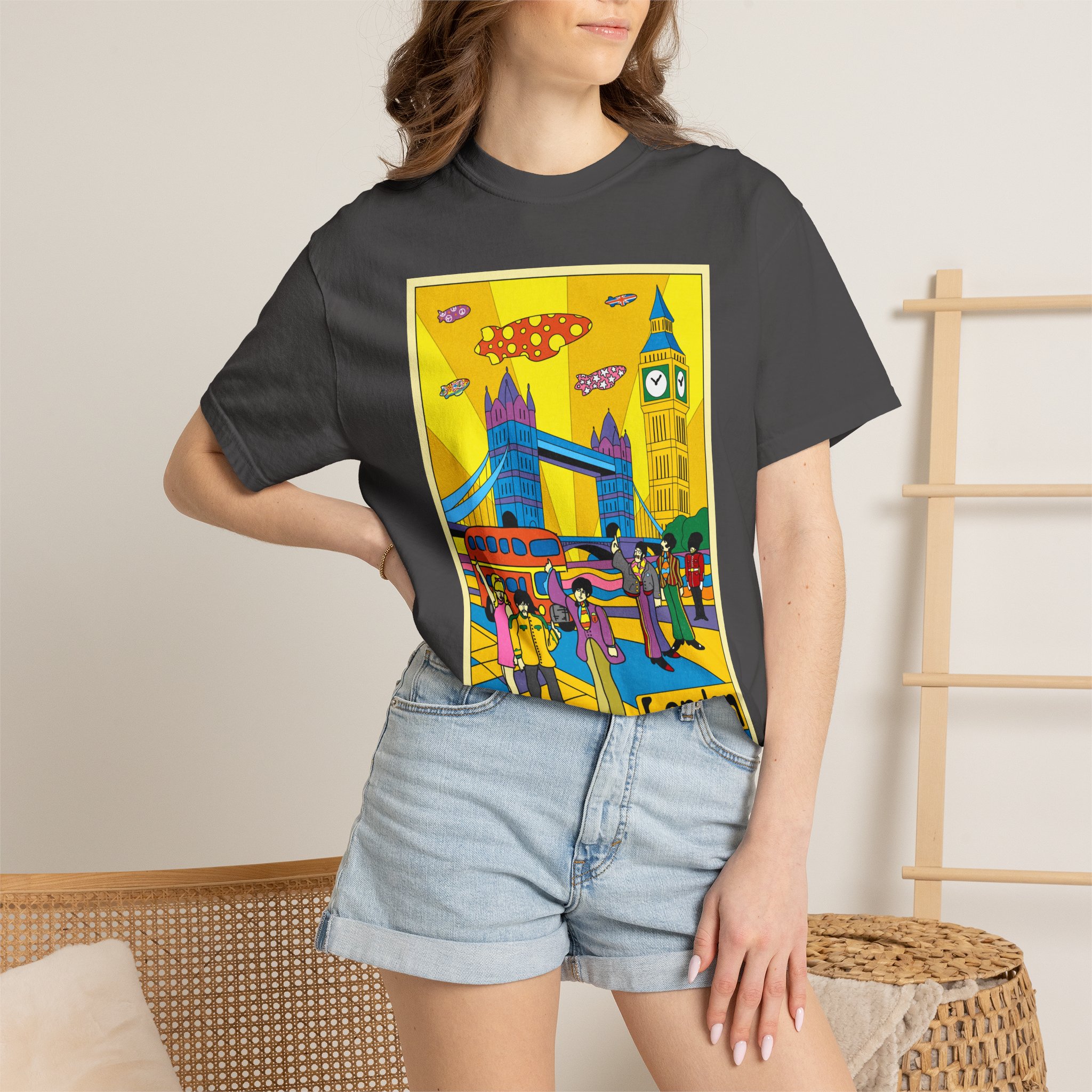 Poster Series, LONDON | Unisex Garment-Dyed T-shirt - Image 24