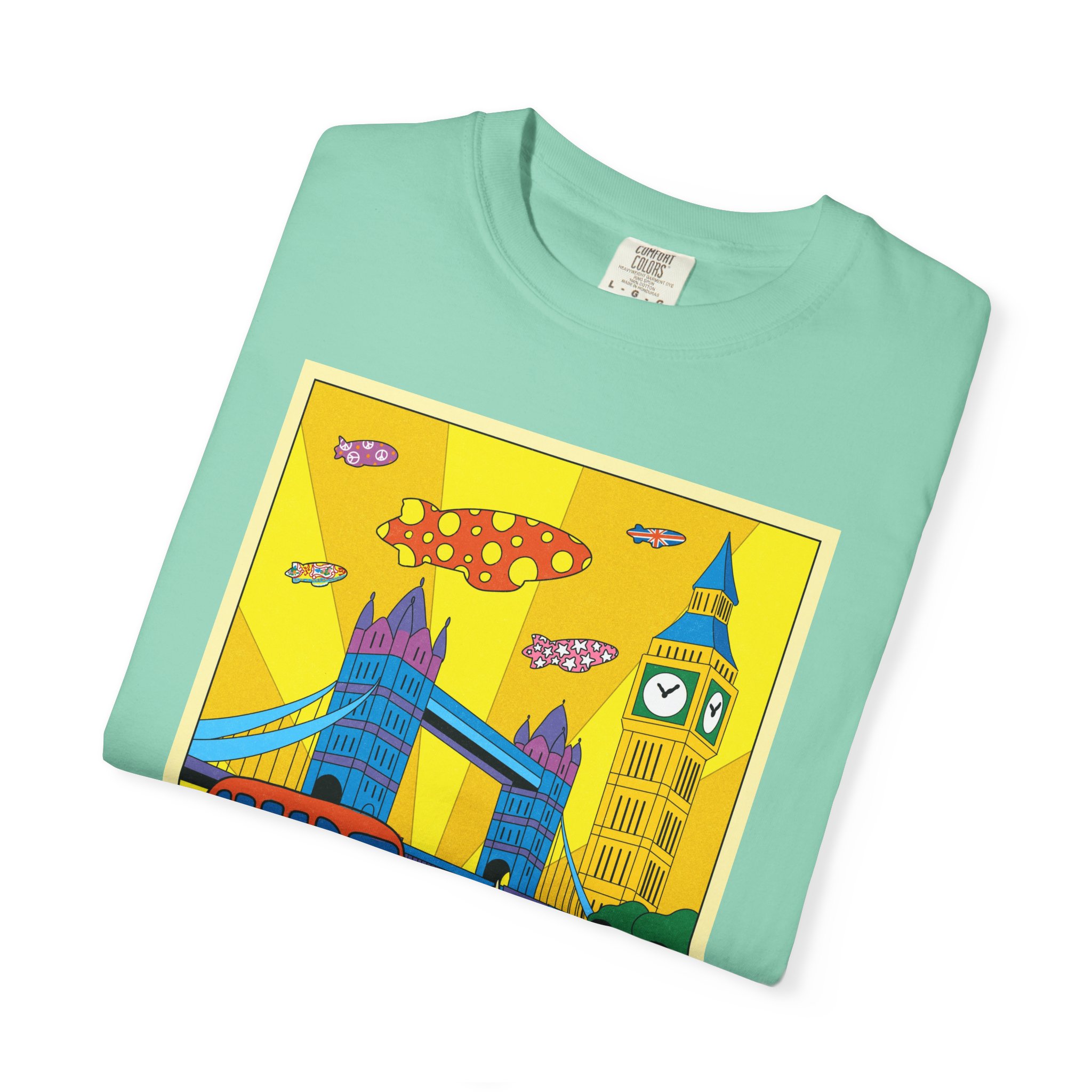 Poster Series, LONDON | Unisex Garment-Dyed T-shirt - Image 3