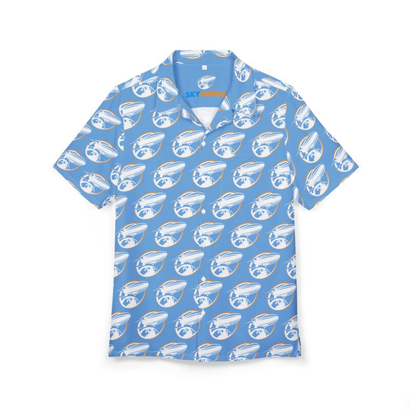 Logo Pattern | Unisex Hawaiian Button-Down Shirt (AOP)