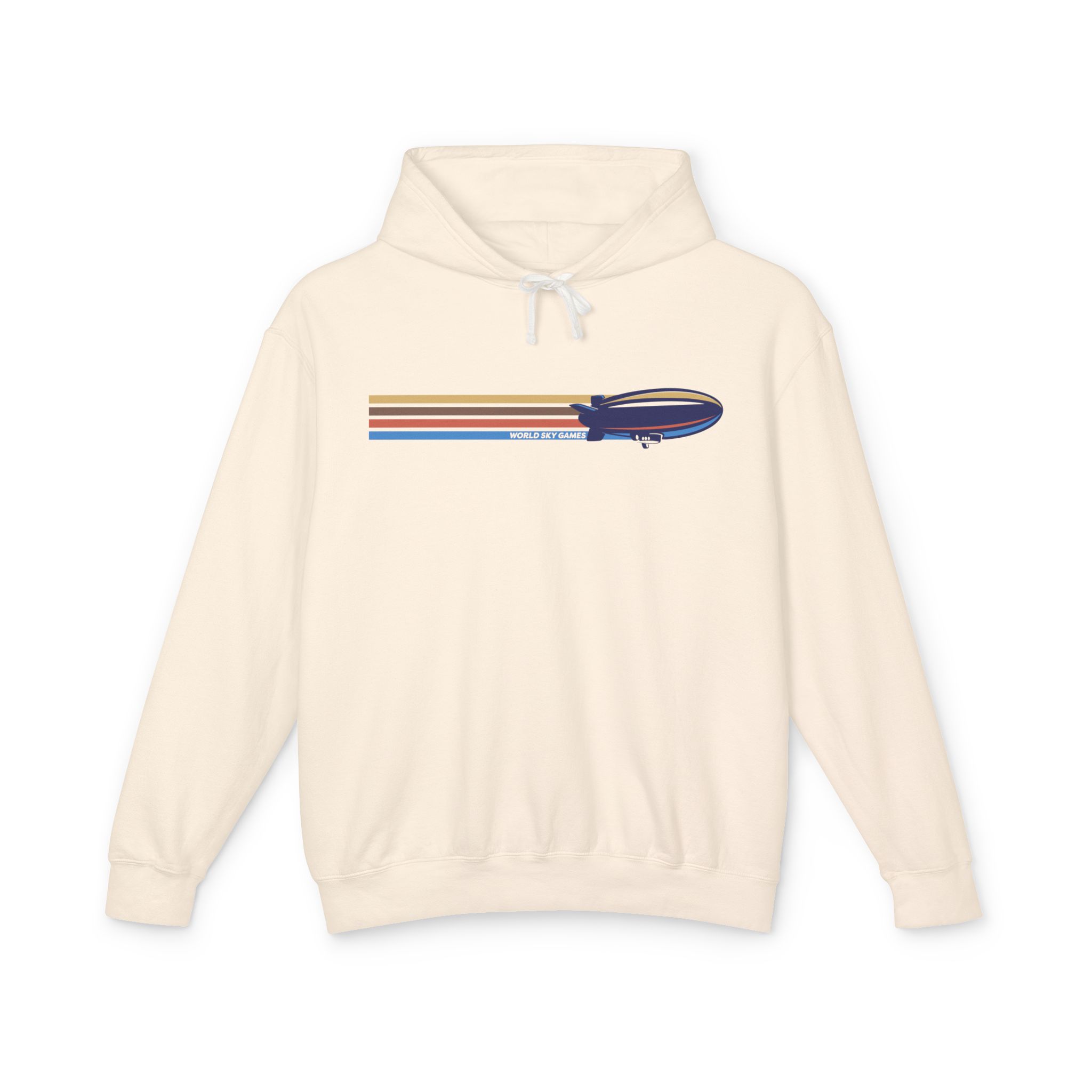Retro Stripes | Unisex Lightweight Hooded Sweatshirt