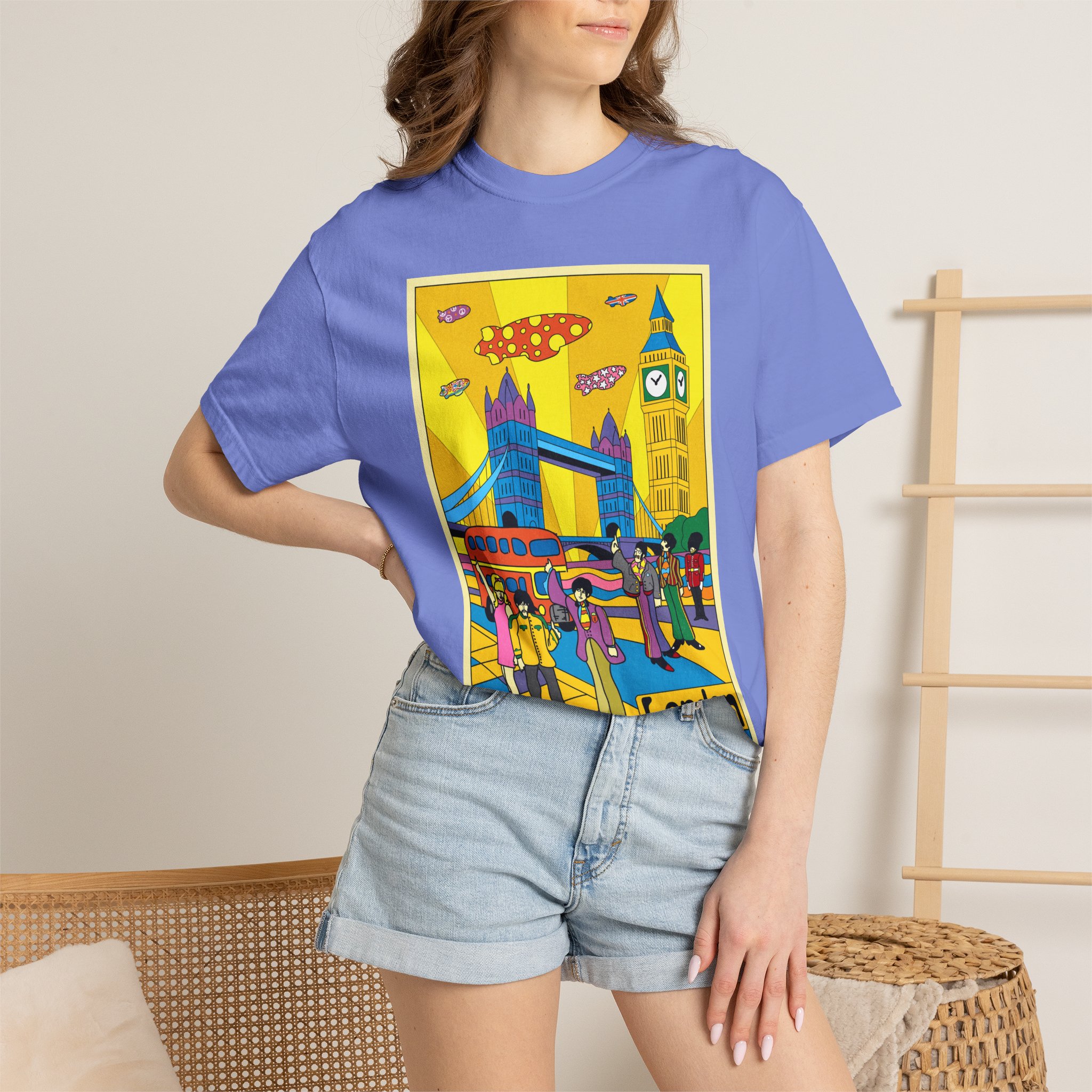Poster Series, LONDON | Unisex Garment-Dyed T-shirt - Image 8