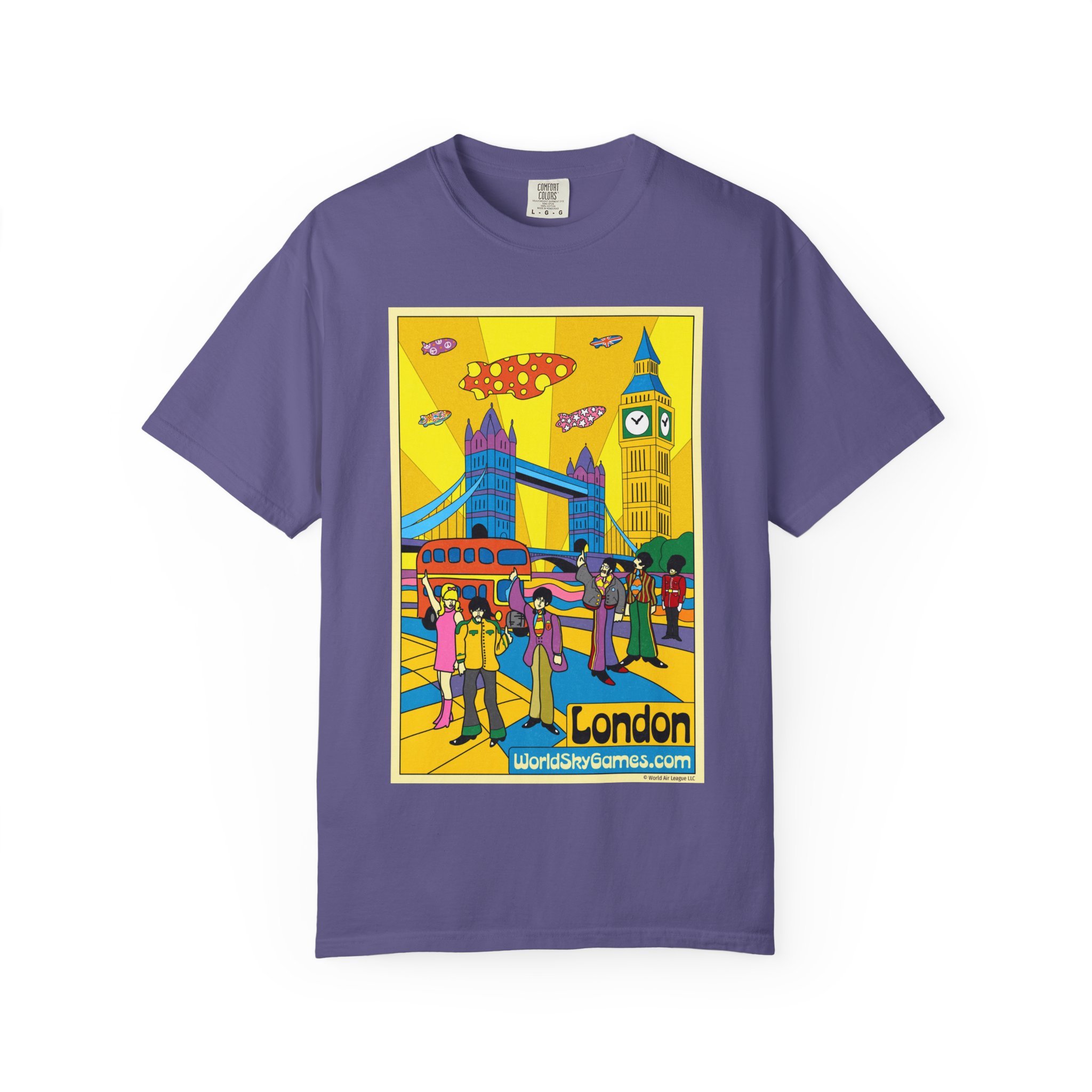 Poster Series, LONDON | Unisex Garment-Dyed T-shirt - Image 29
