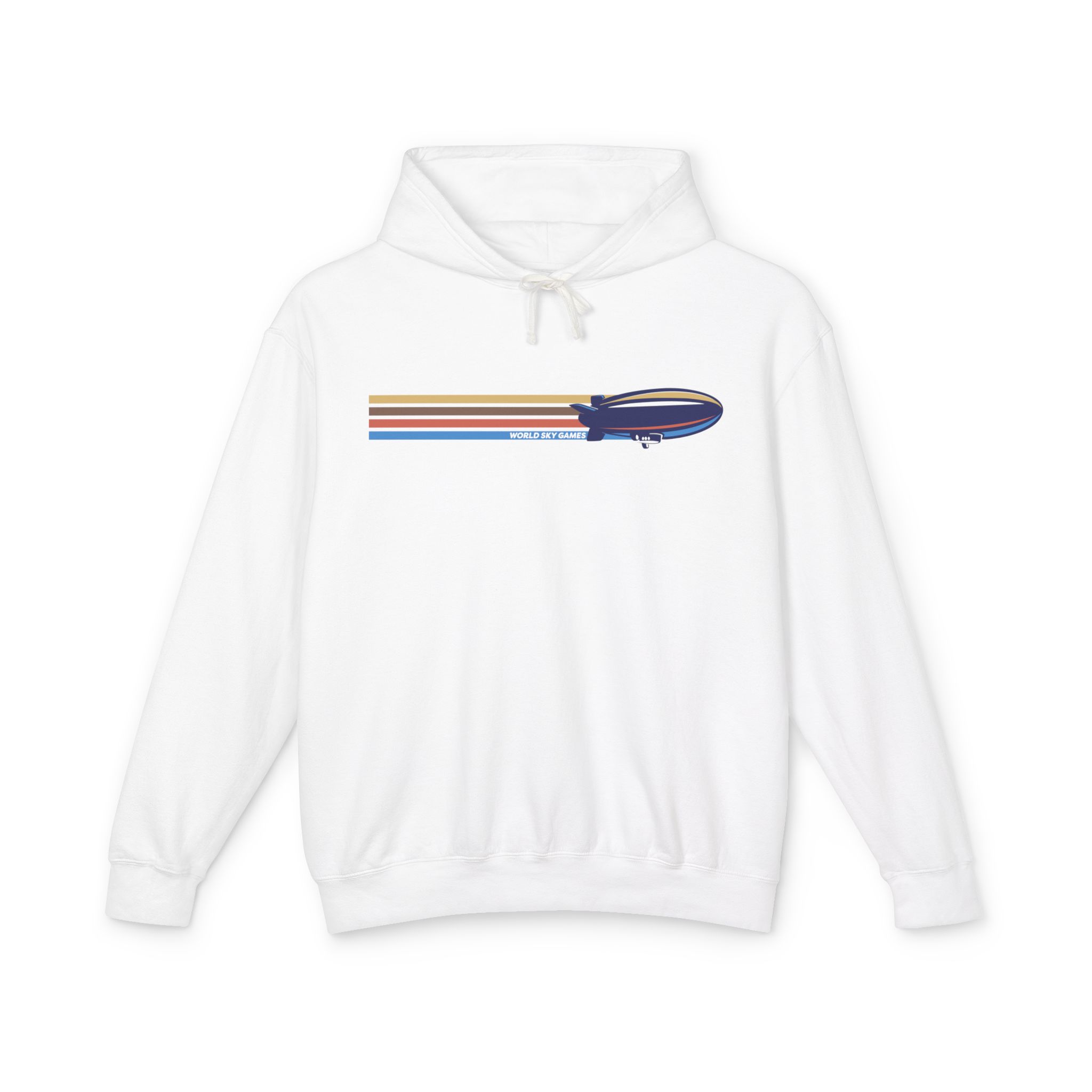 Retro Stripes | Unisex Lightweight Hooded Sweatshirt - Image 5