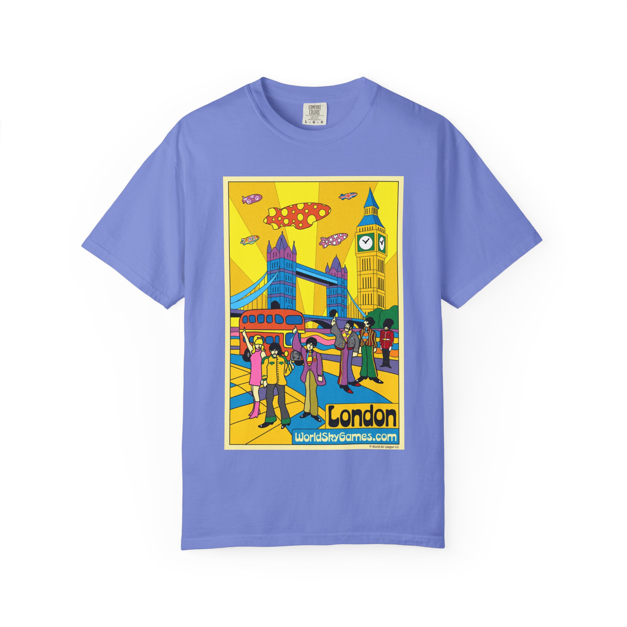 Poster Series, LONDON | Unisex Garment-Dyed T-shirt - Image 5