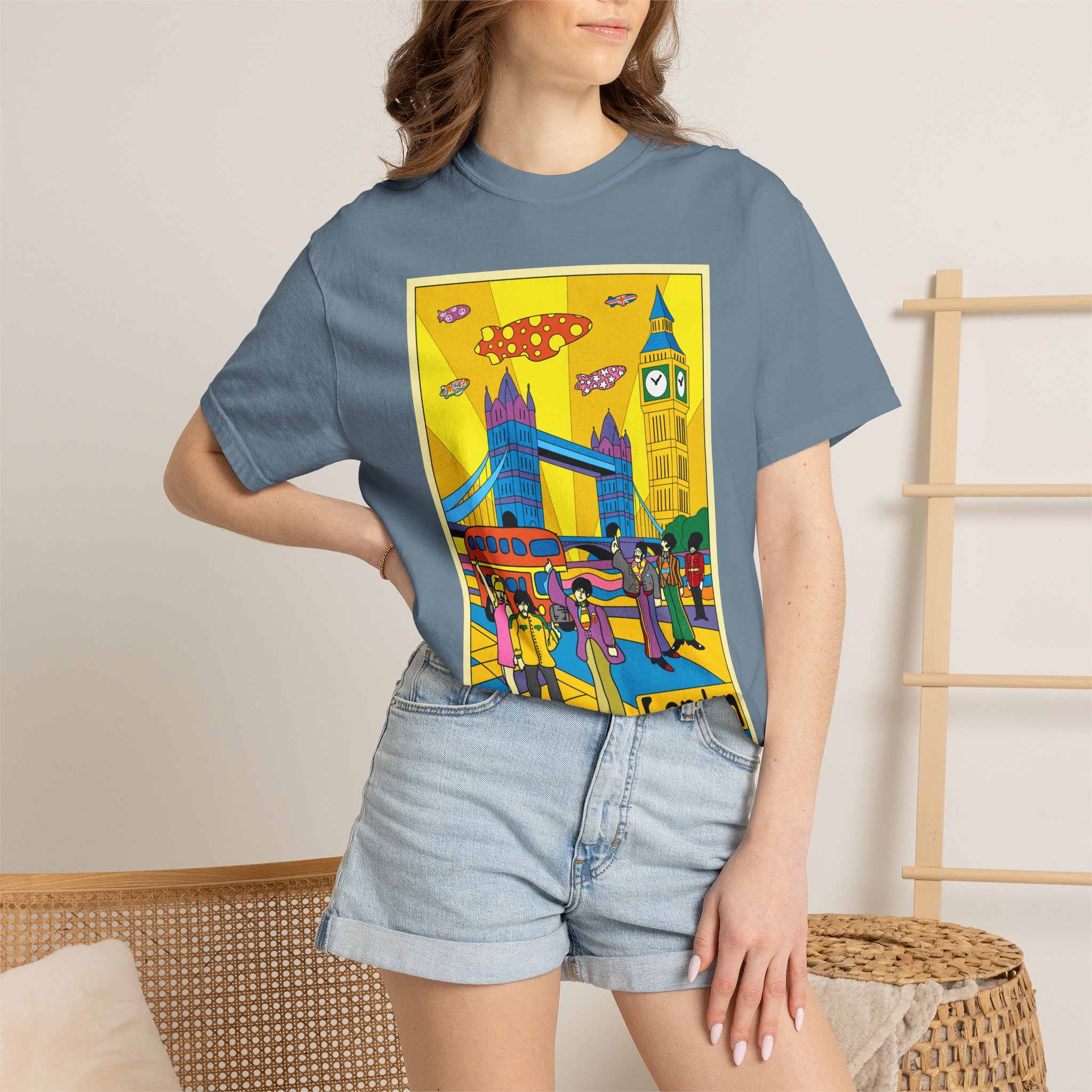 Poster Series, LONDON | Unisex Garment-Dyed T-shirt - Image 12