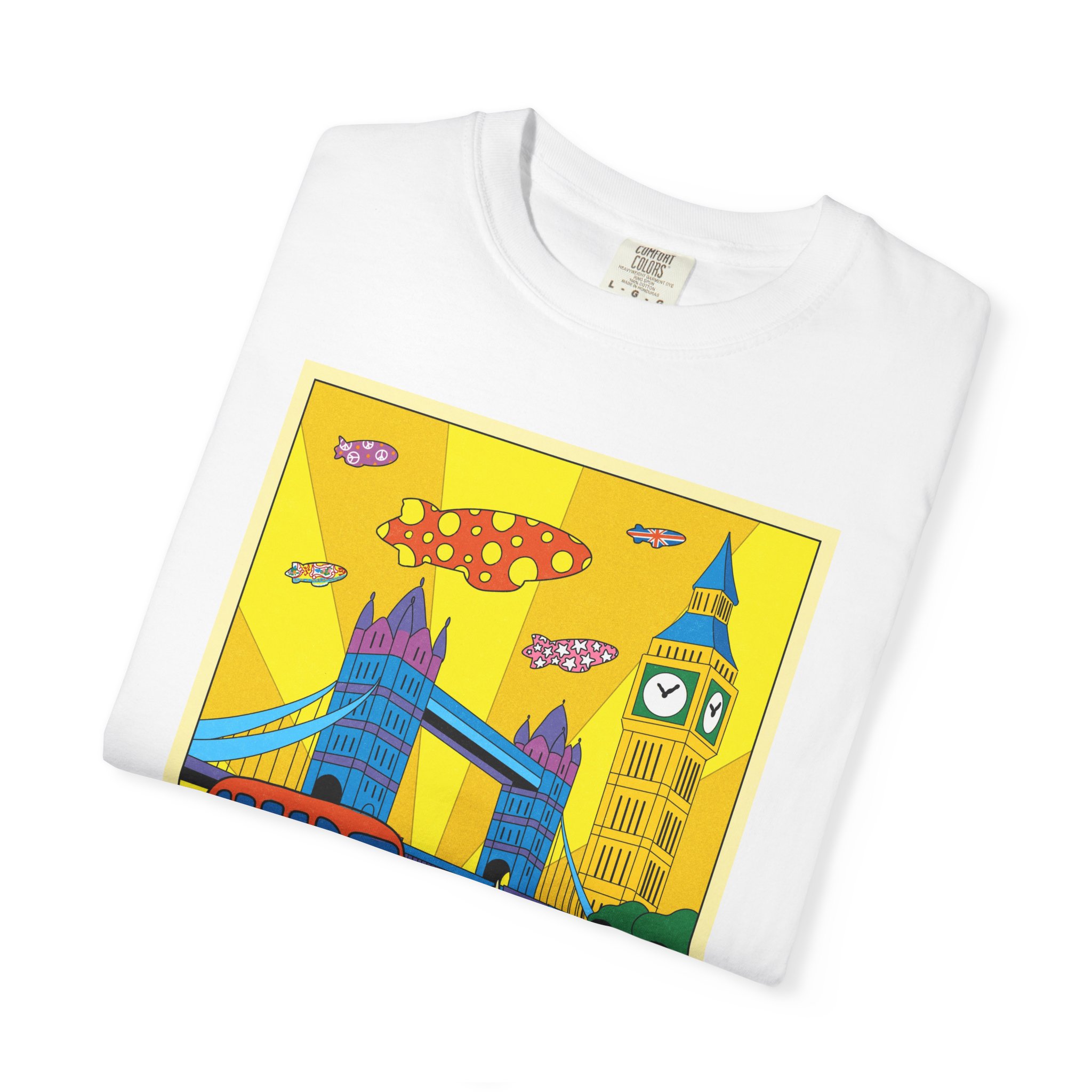 Poster Series, LONDON | Unisex Garment-Dyed T-shirt - Image 3