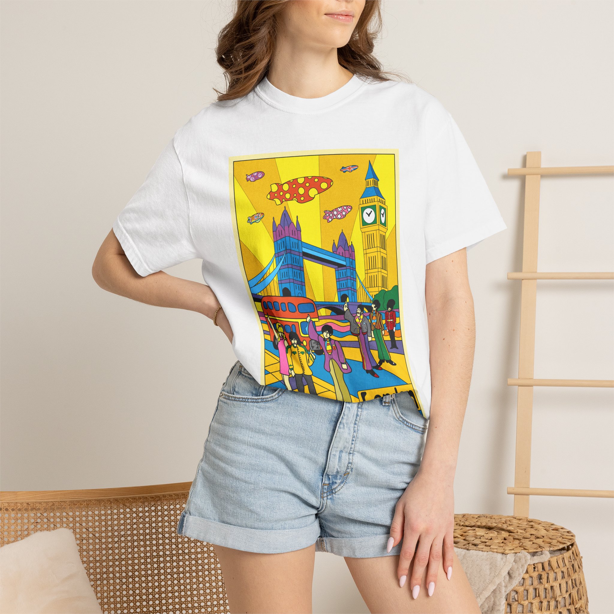 Poster Series, LONDON | Unisex Garment-Dyed T-shirt - Image 4